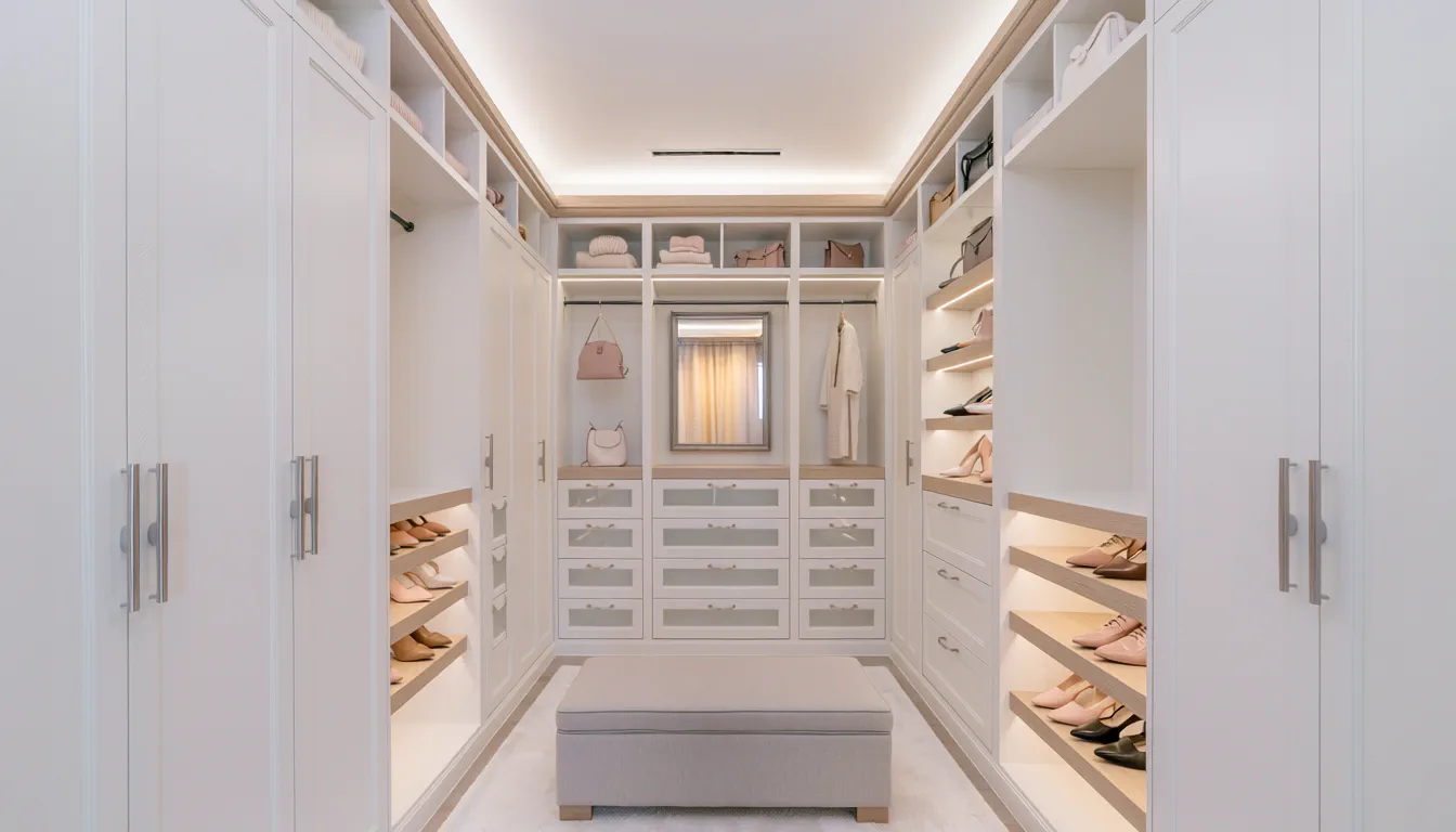 Custom closet system in a Lakewood Ranch home